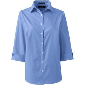 NWOT Women's Tall 3/4 Sleeve Broadcloth Shirt- Lands End